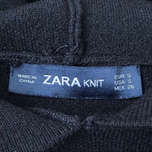 Zara Women’s Black Oversized Sweater Hoodie Small - Picture 6 of 10